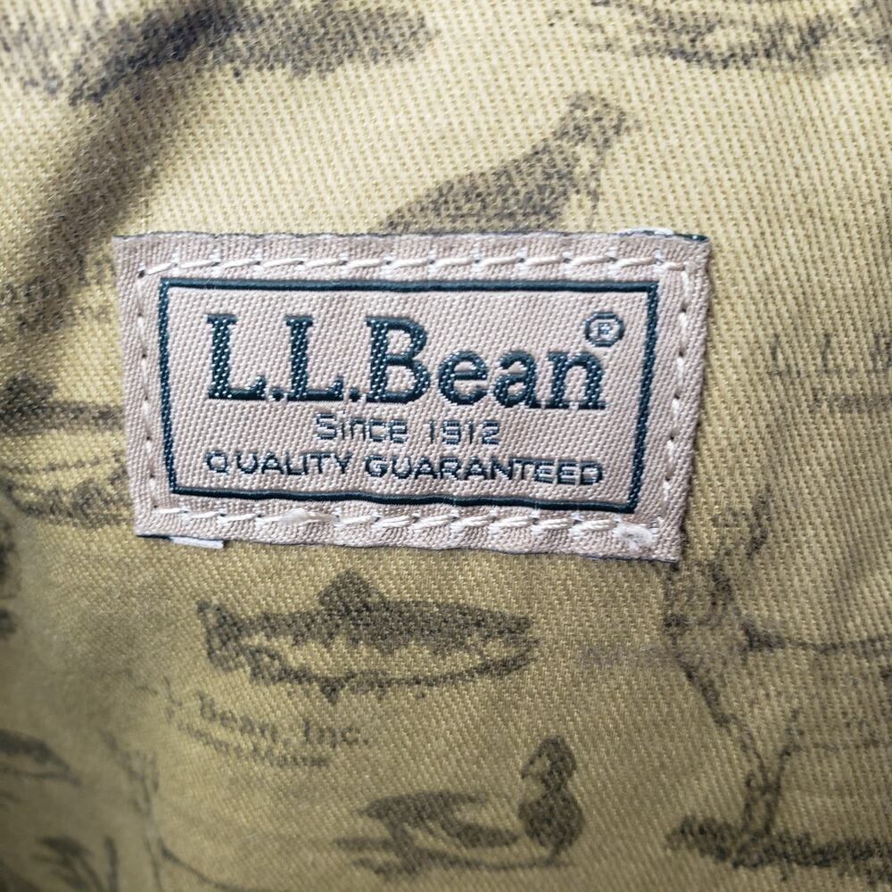 LL Bean BAG Brown Pebbled Leather Large Tote Carry Shopping Boat PREPPY MAINE - Picture 11 of 16